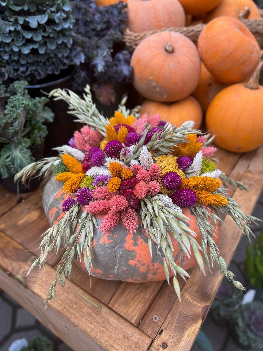 Fall Floral Pumpkin - Two Dates