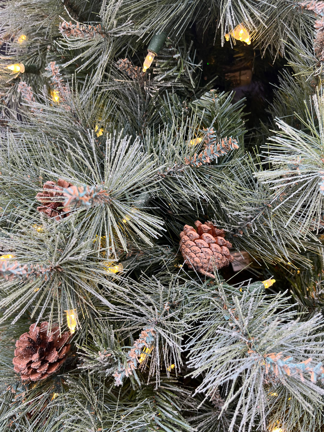 7.5' Jade Mountain Slim Pre-Lit LED Frosted Christmas Tree