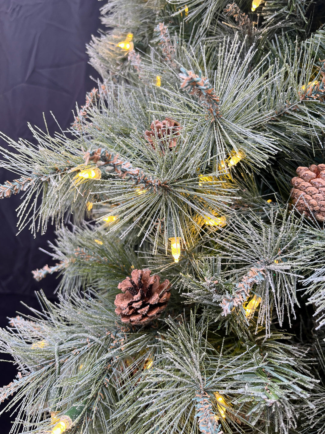 7.5' Jade Mountain Slim Pre-Lit LED Frosted Christmas Tree