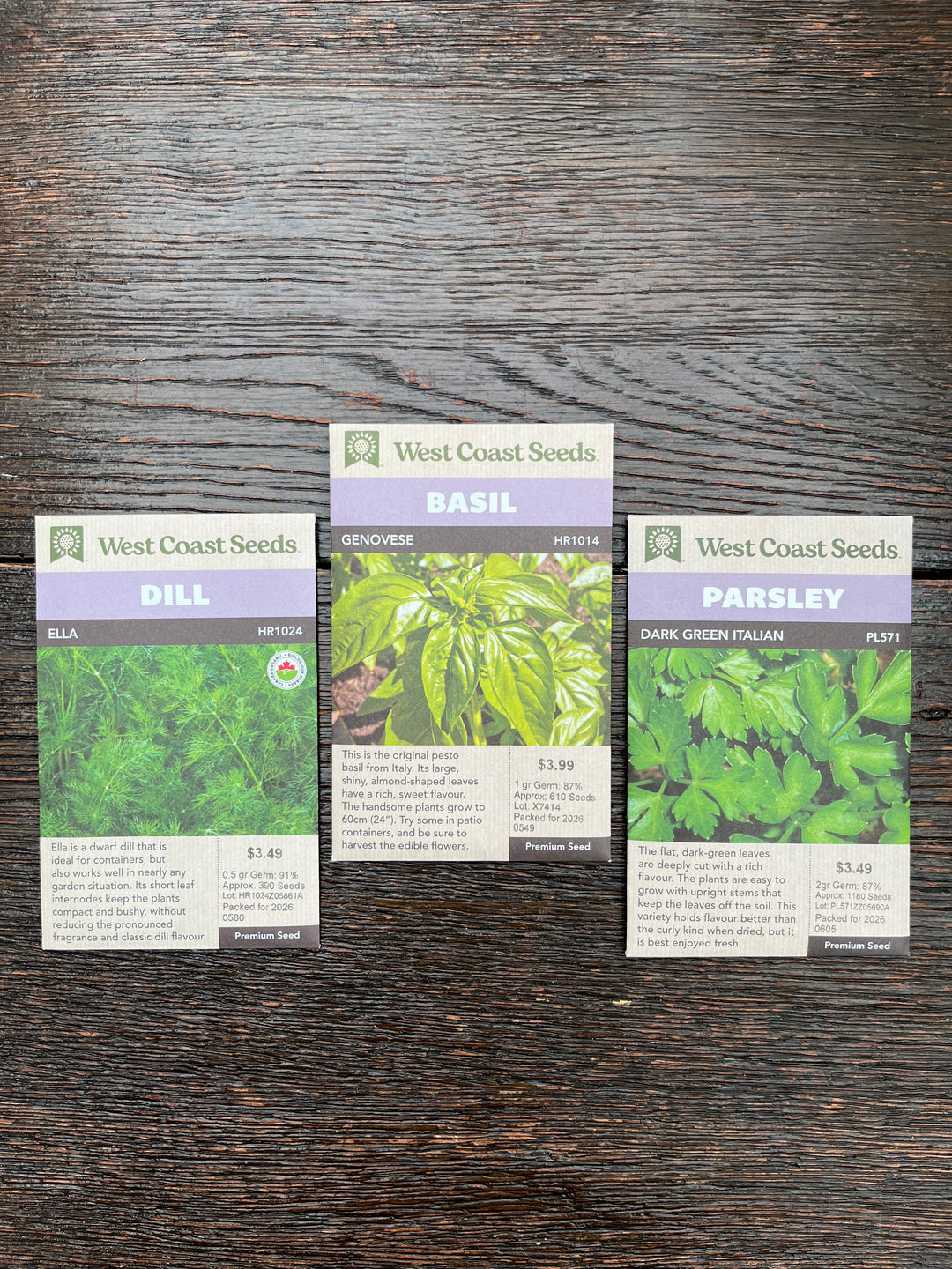 Herb Seed Kit (SEEDS ONLY)