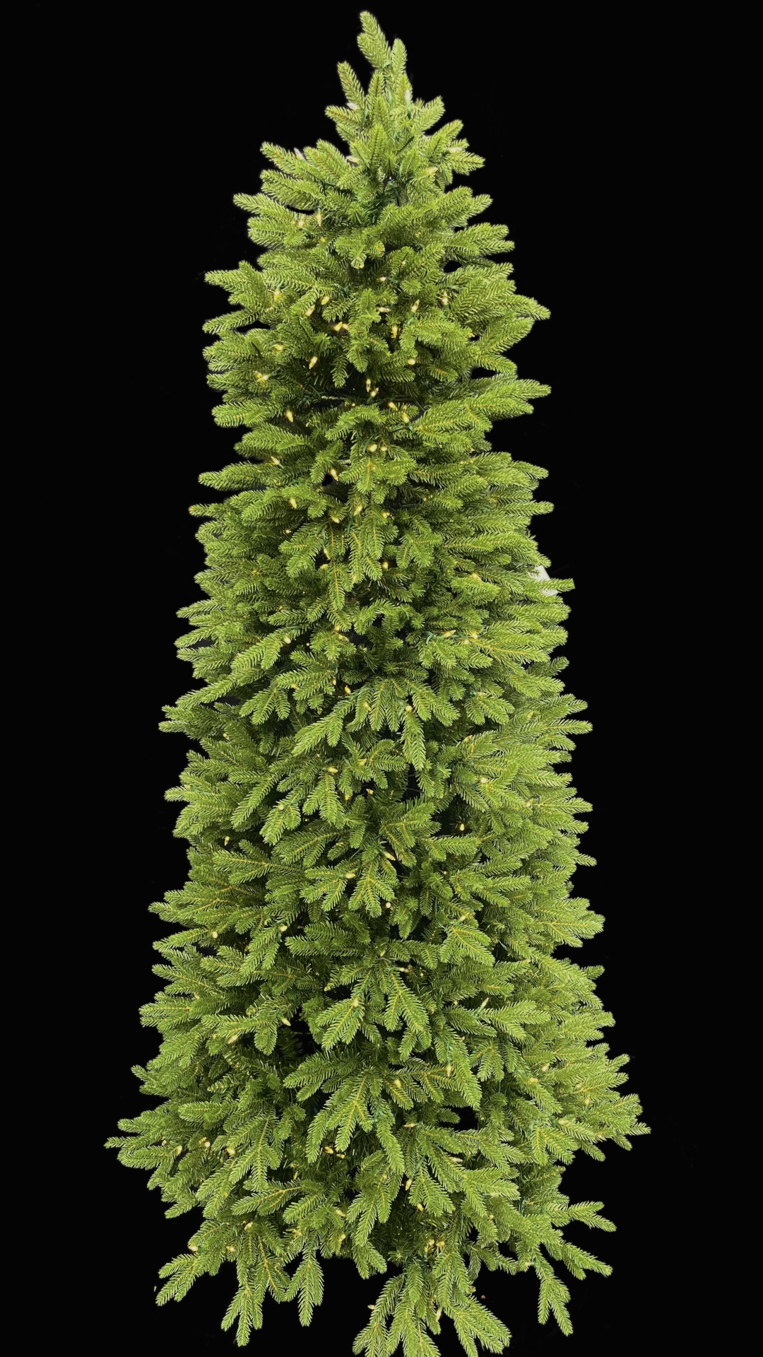 9' Crawford Slim Pre-Lit LED Artificial Christmas Tree, showing clear lights.