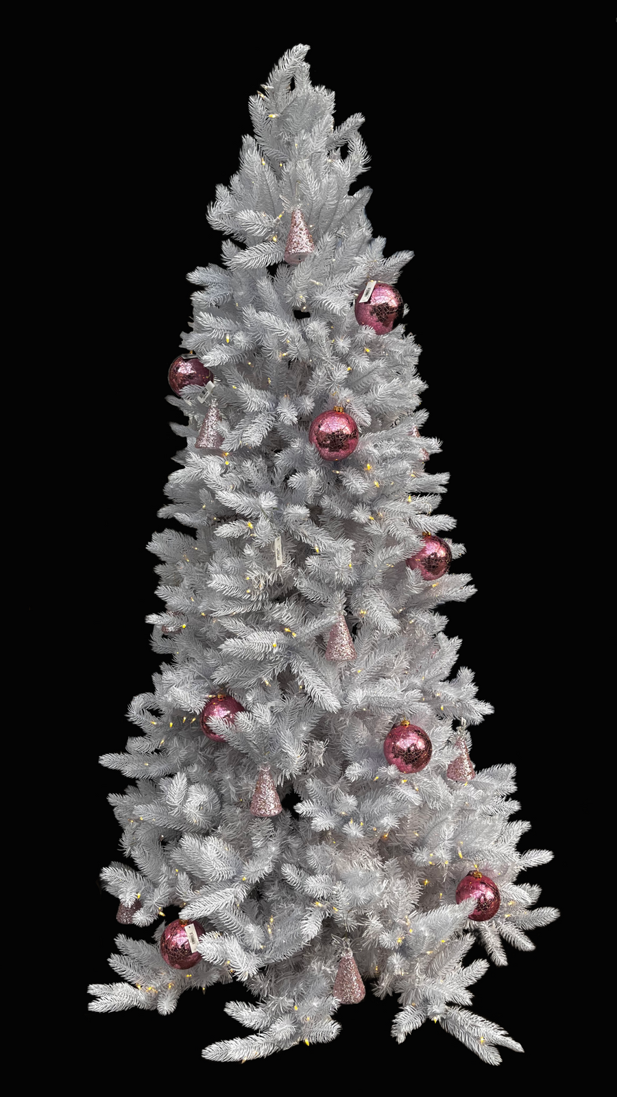 7.5' White Spruce Pre-Lit Artificial Christmas Tree.