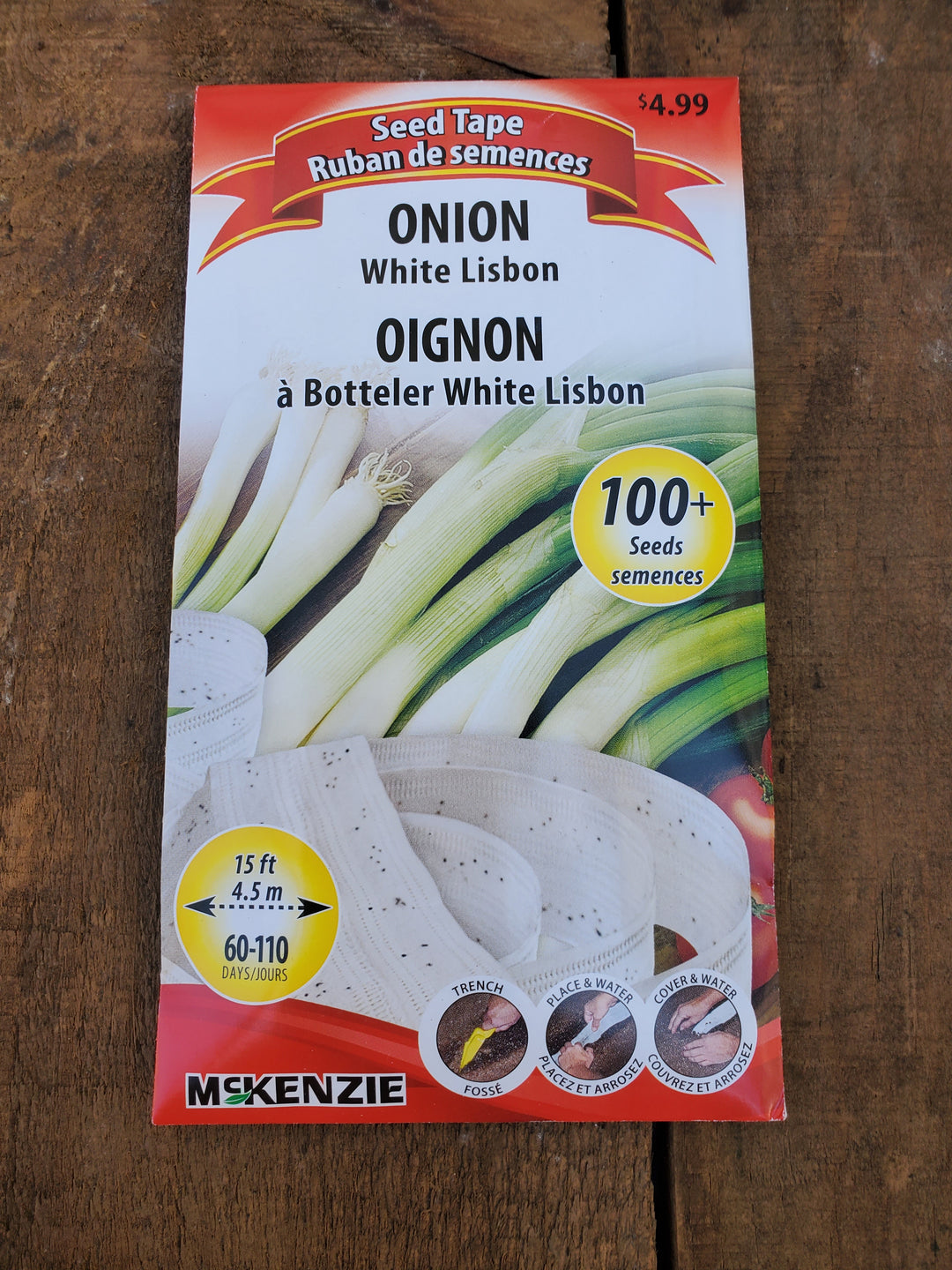 Spring Onion Seed Tape - White Lisbon
