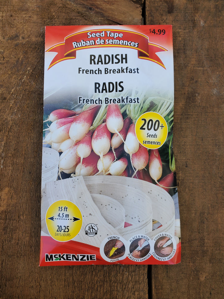 Radish Seed Tape - French Breakfast