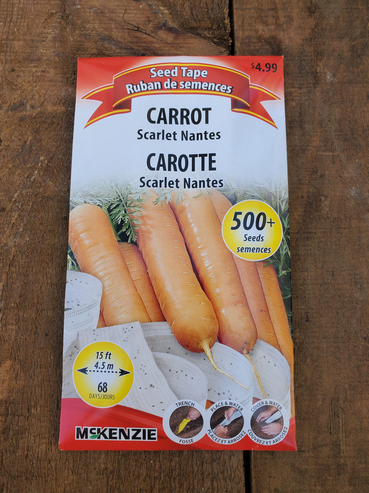 Carrot Seed Tape - Scarlet Nantes