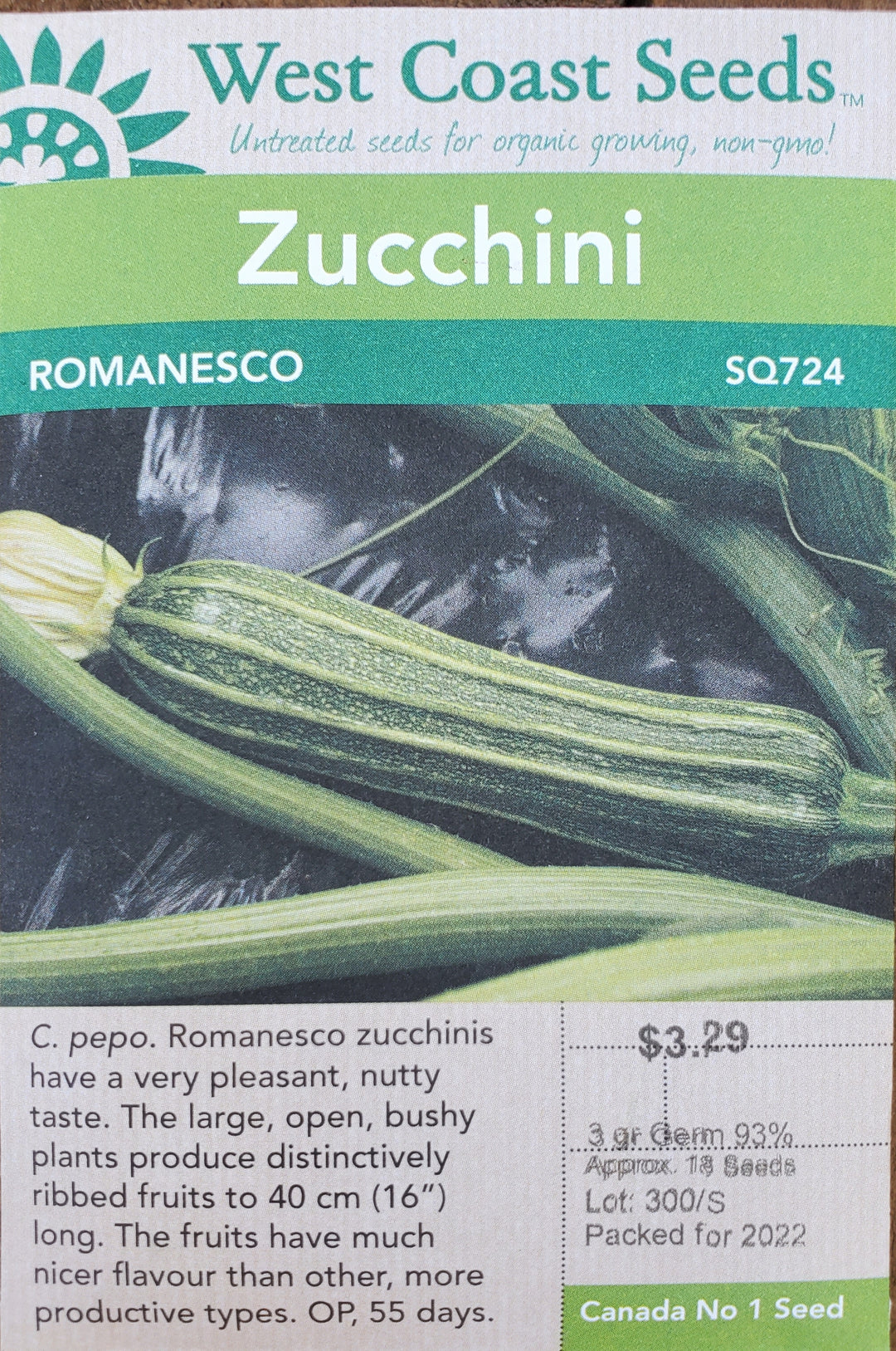Zucchini Seeds - Romanesco