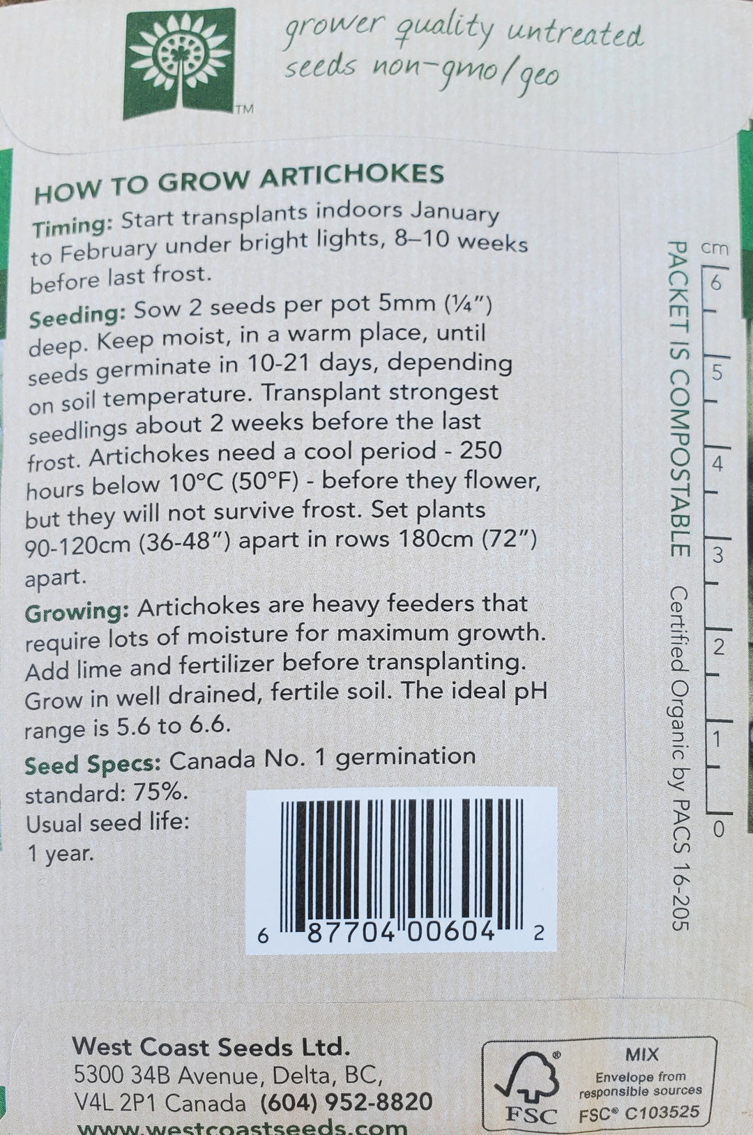 Organic Artichoke Seeds - Imperial Star