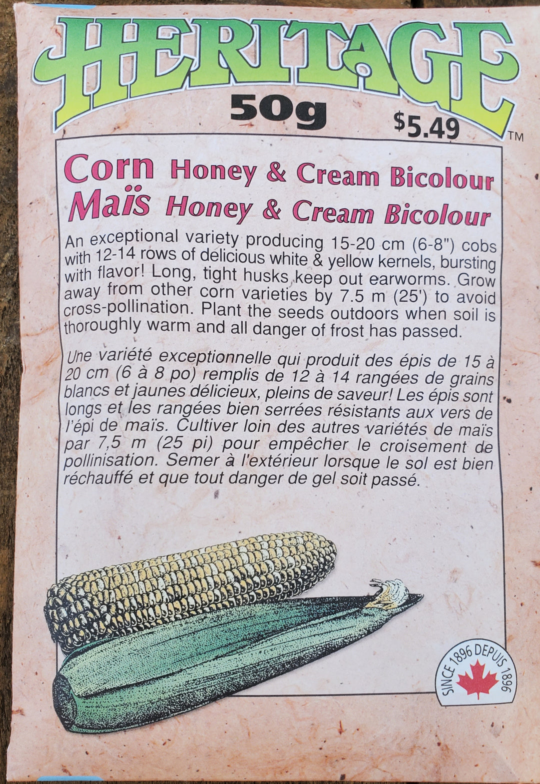 Corn Seeds - Honey & Cream Bicolour