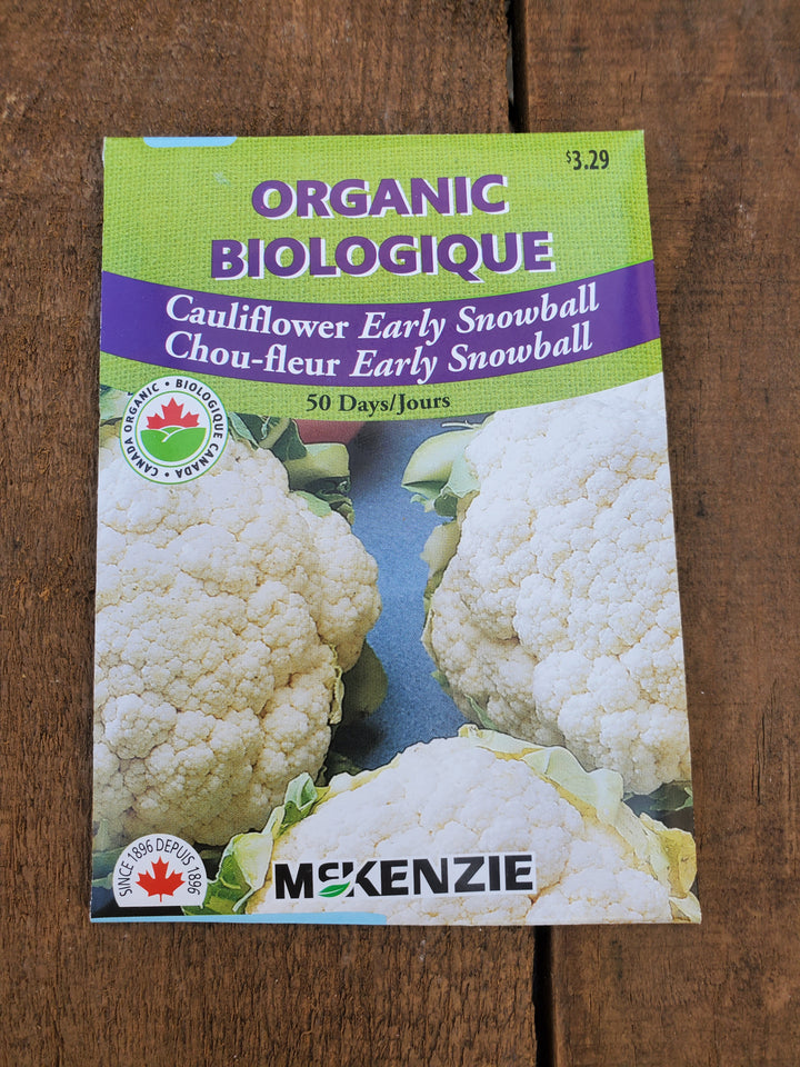 Organic Cauliflower Seeds - Early Snowball