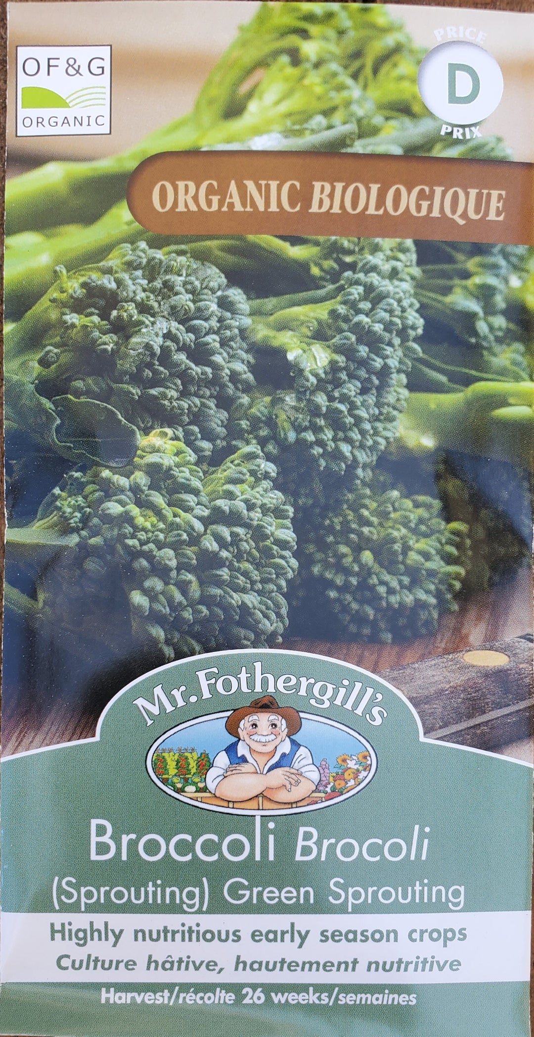 Organic Broccoli Seeds - Green Sprouting