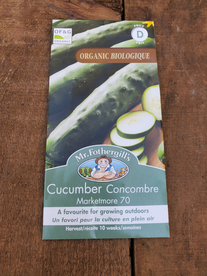 Organic Cucumber Seeds - Marketmore 70