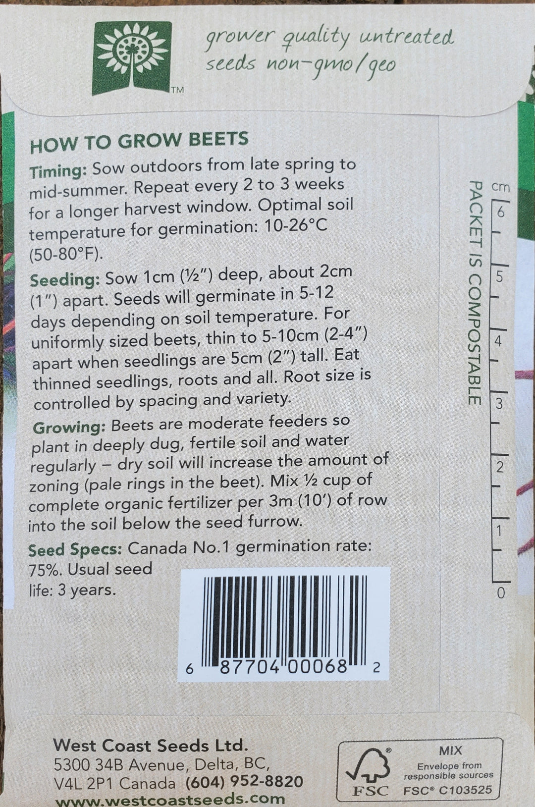 Beet Seeds - Early Wonder Tall Top