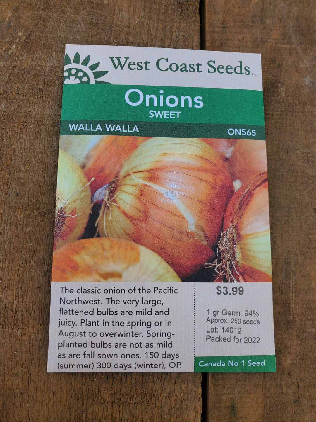 Sweet Onion Seeds - Walla Walla
