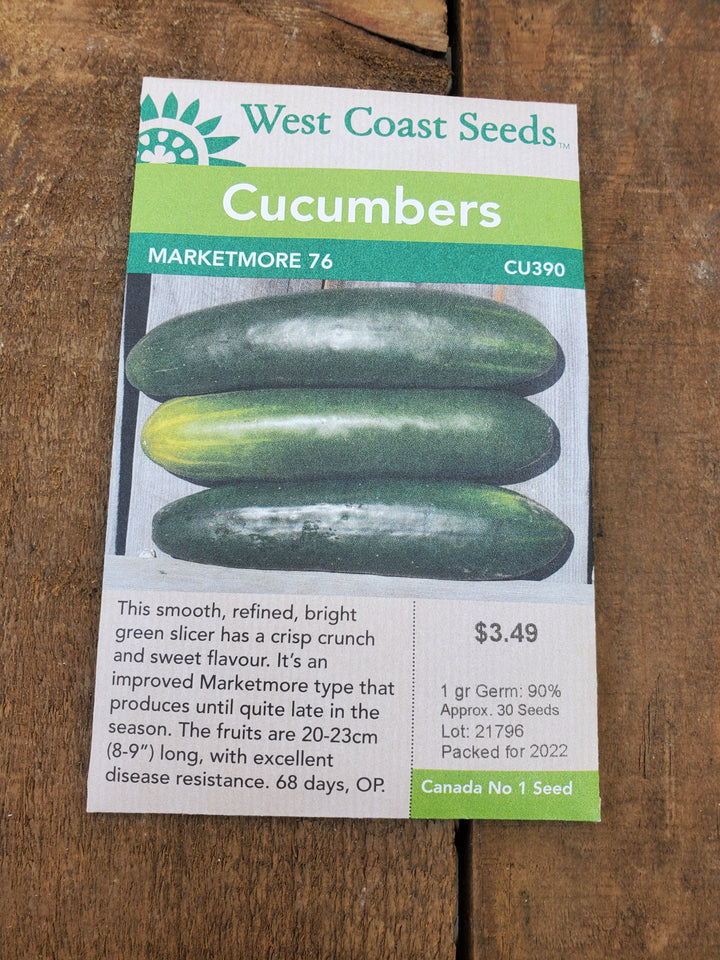 Cucumber Seeds - Marketmore 76