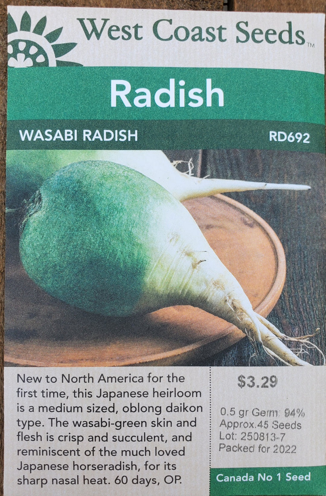 Radish Seeds - Wasabi