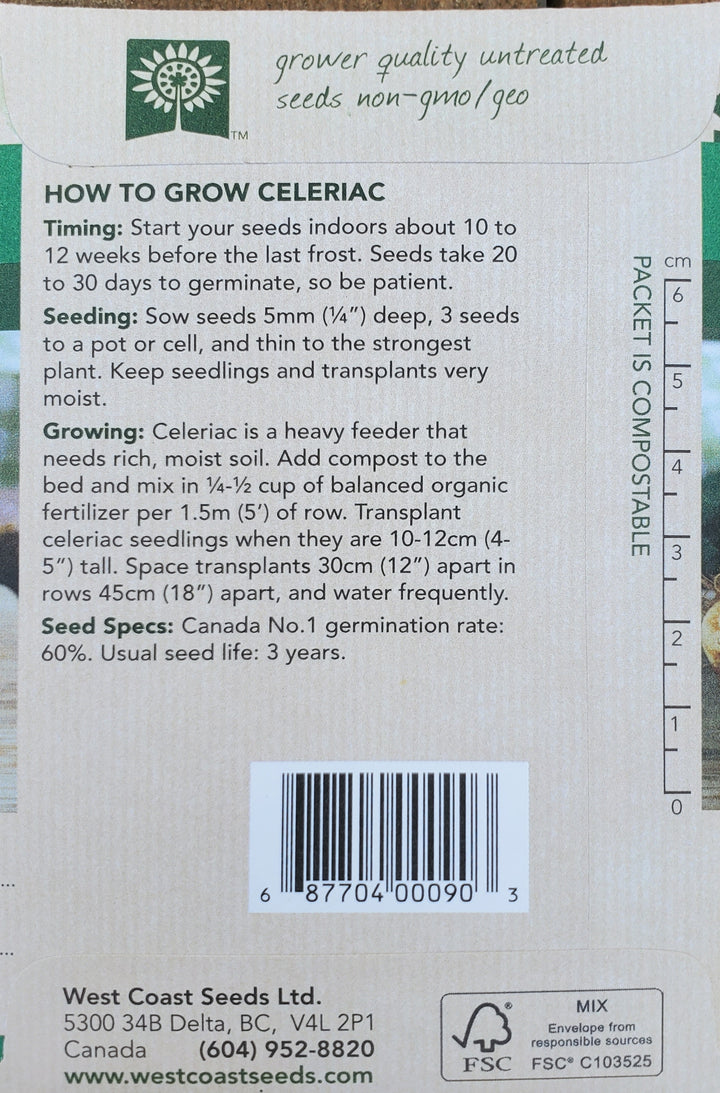 Celeriac Seeds - Brilliant
