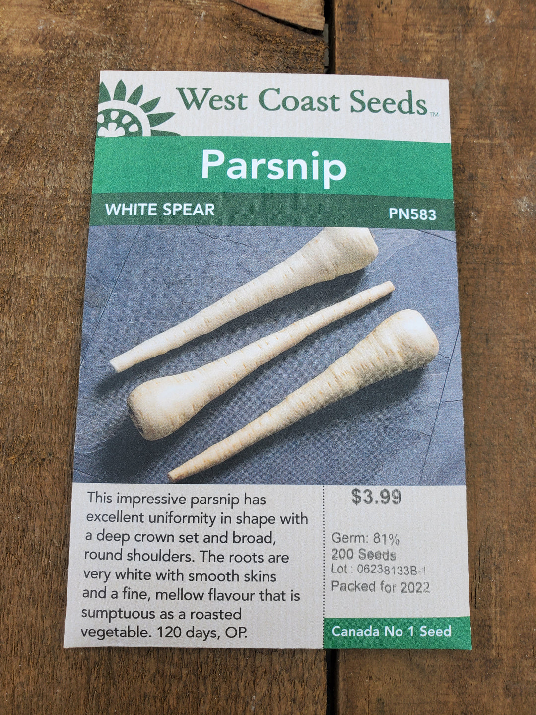 Parsnip Seeds - White Spear