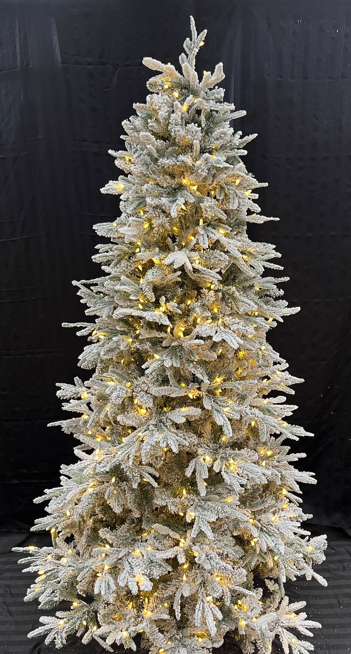 7.5' Mercer Flocked Pre-Lit LED Christmas Tree