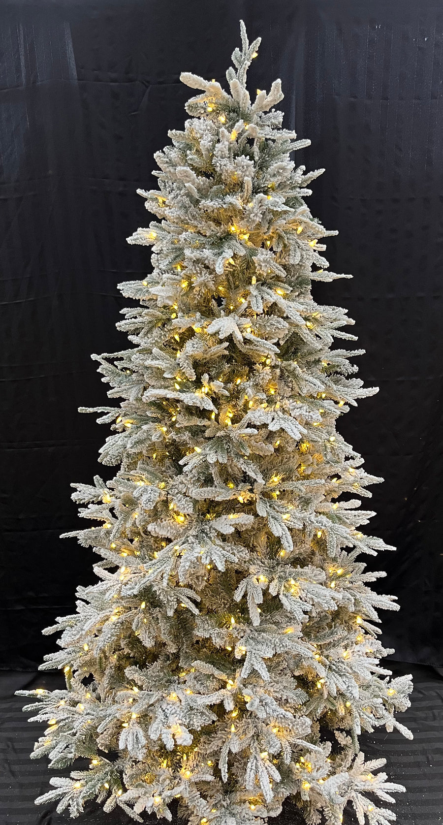 7.5' Mercer Flocked Pre-Lit LED Artificial Christmas Tree.