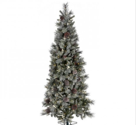 9' Twinkle Glistening Pre-Lit Artificial Christmas Tree.